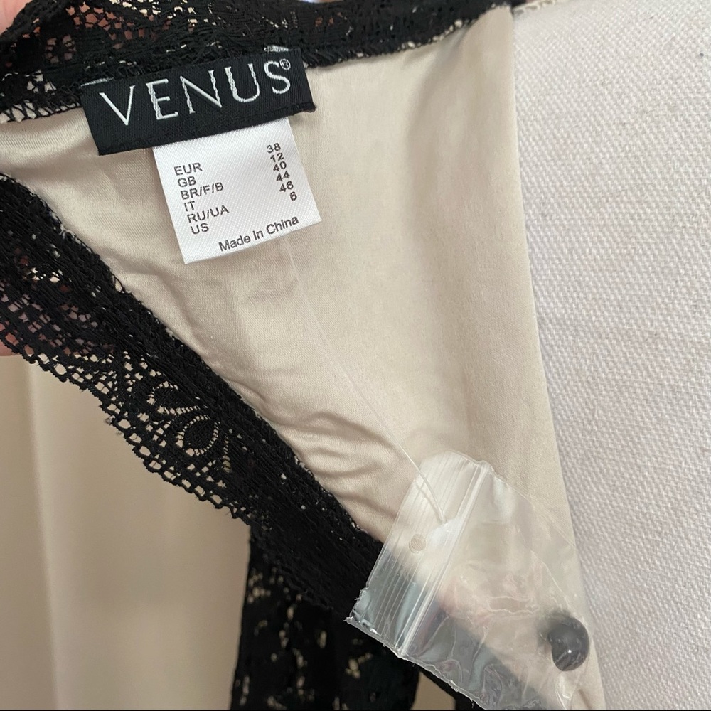 Venus Black Couture Lace Formal Dress - Picture 11 of 13